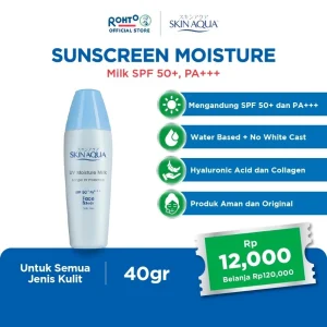 Skin Aqua UV Sunscreen Moisture Milk SPF 50+, PA+++ - 40gr (Protection against UV-A and UV-B)